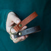 Handcrafted Personal Charm Leather Keyring