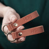 Handcrafted Personal Charm Leather Keyring