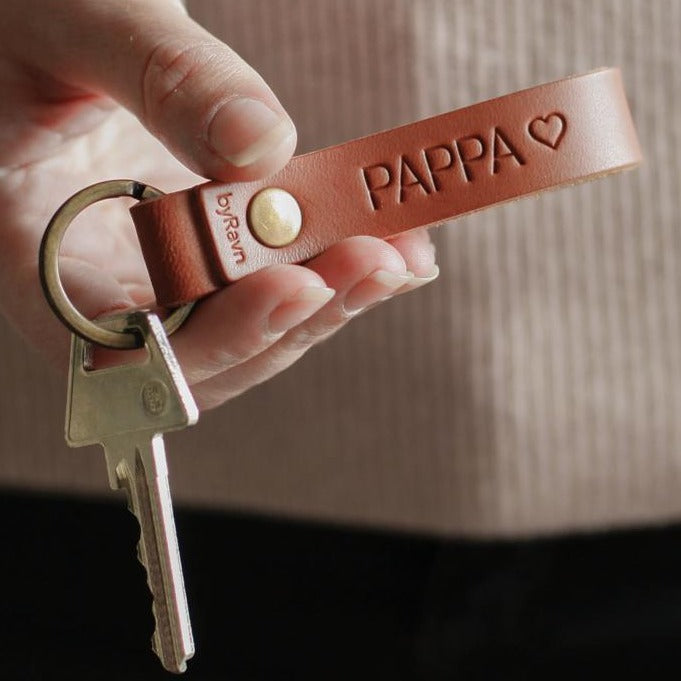 Handcrafted Personal Charm Leather Keyring