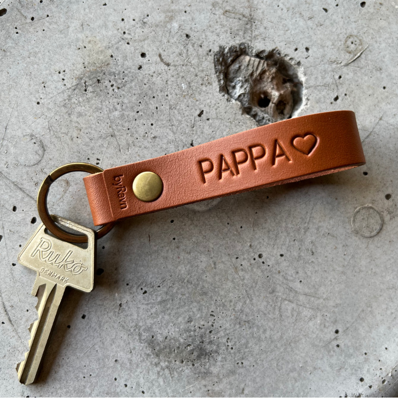 Handcrafted Personal Charm Leather Keyring