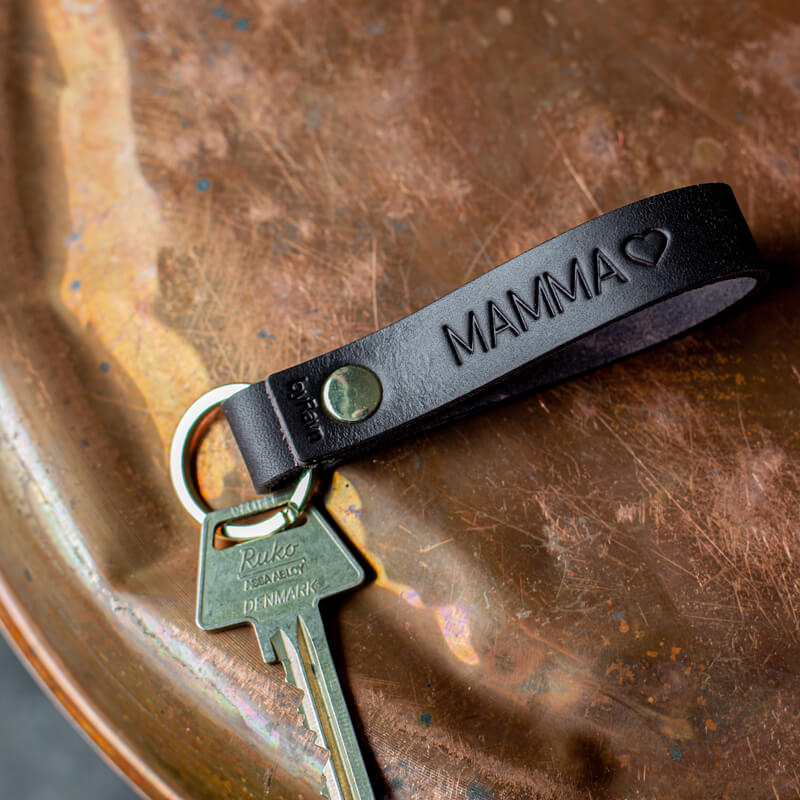 Handcrafted Personal Charm Leather Keyring