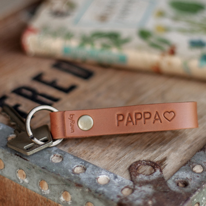 Handcrafted Personal Charm Leather Keyring