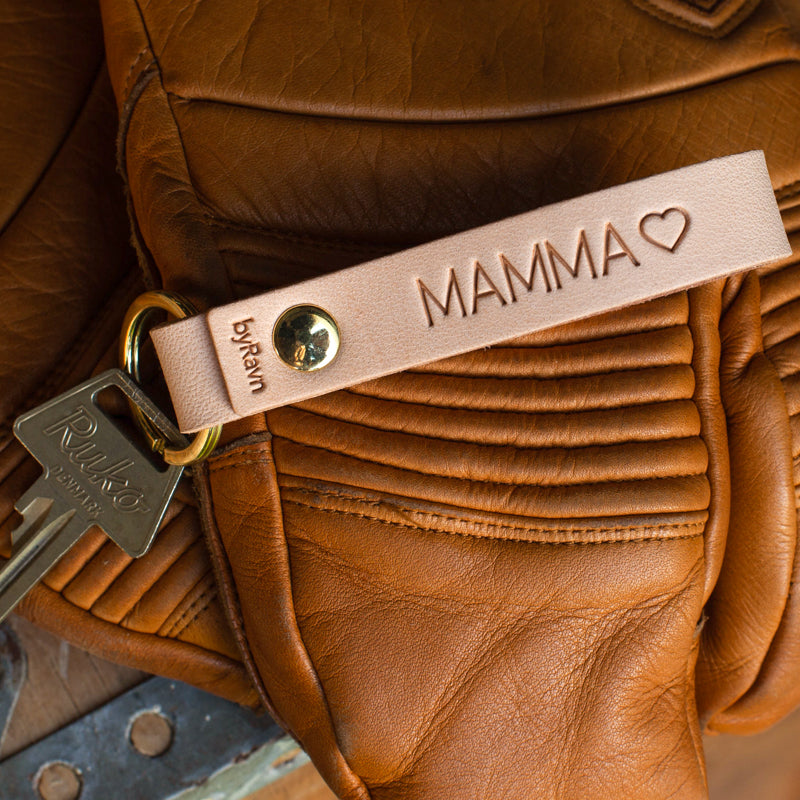 Handcrafted Personal Charm Leather Keyring