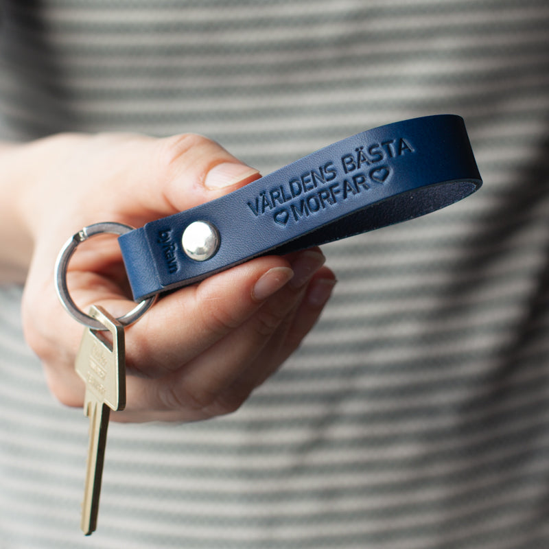 Handcrafted Personal Charm Leather Keyring