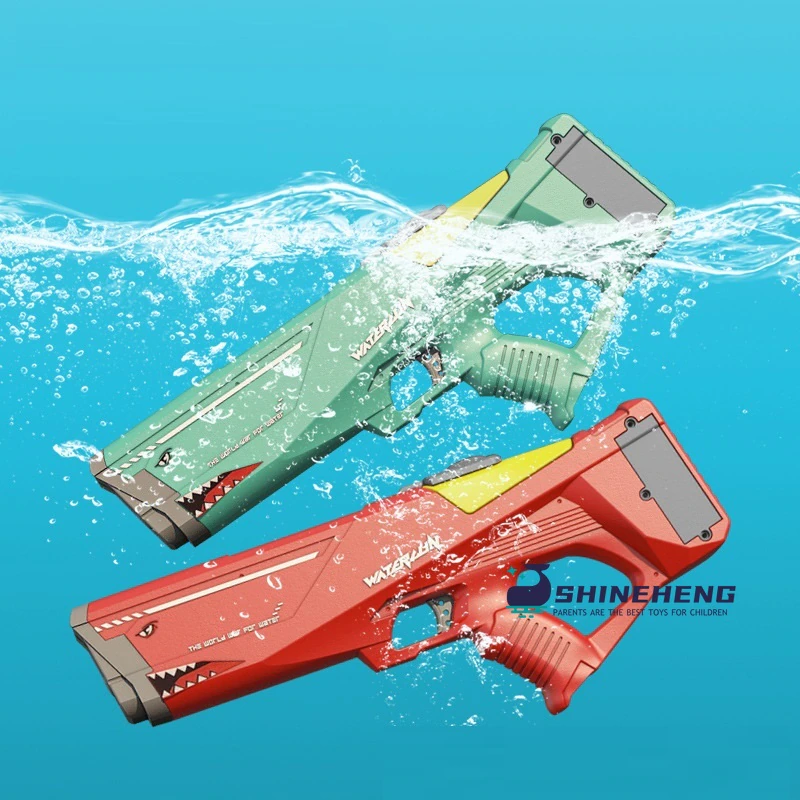 Electric Water Gun Toy Bursts Summer Play Watergun Toys 500ML Shark Automatic