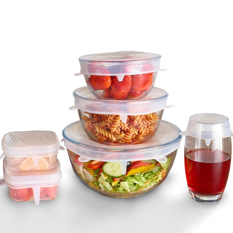 STRETCH & SEAL SILICONE LIDS (6 PCS./SET) - Weloveinnov