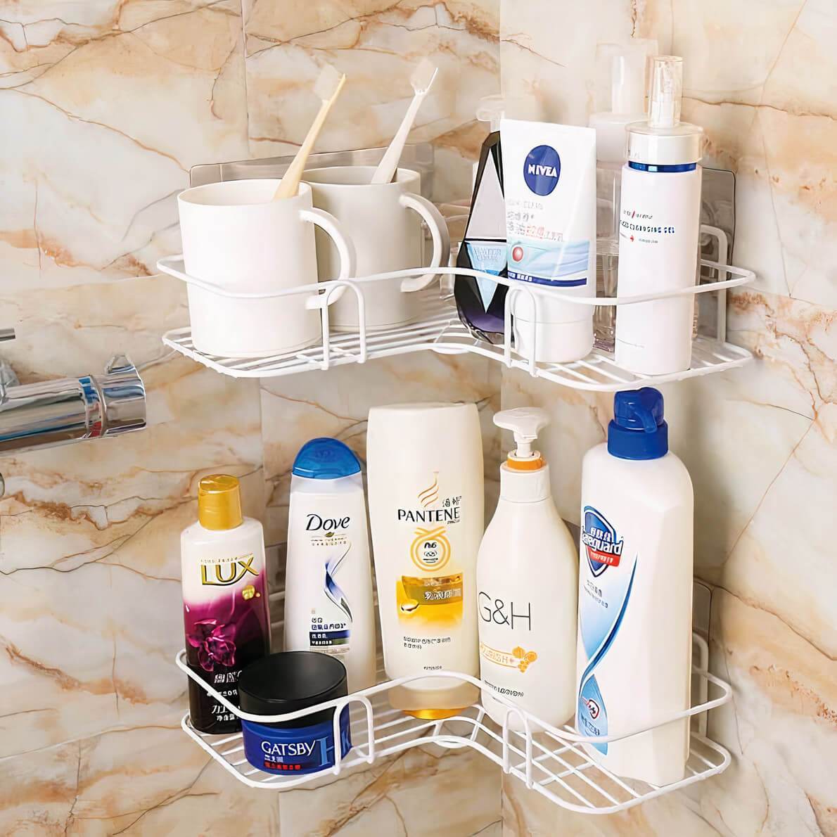 Drill Free Hassle Free Shower Caddy - Weloveinnov