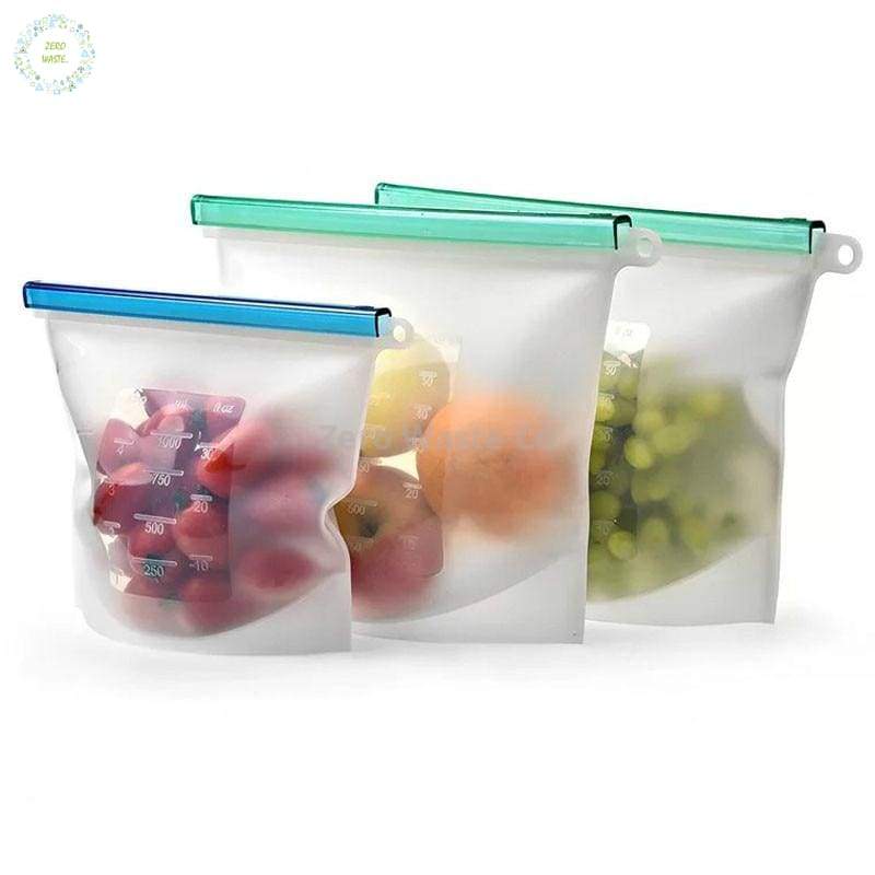 500ml/1000ml/1500ml Silicone Reusable Food Storage Bag