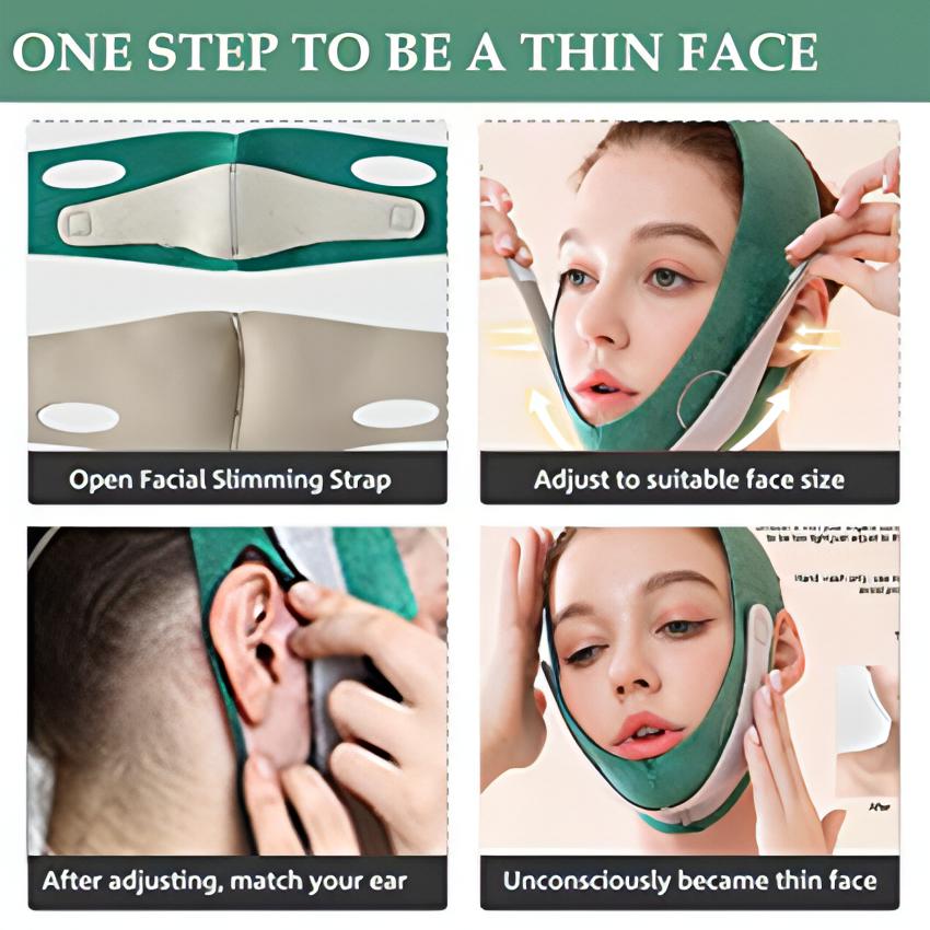 SINGLE STRAP CHIN REDUCER | Reusable V Line Mask Facial Slimming Strap Face Lifter