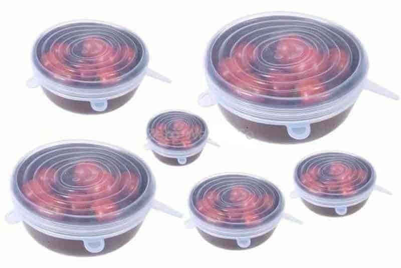6 Pieces Set Universal Silicone Stretch Reusable Container Lids BPA Free