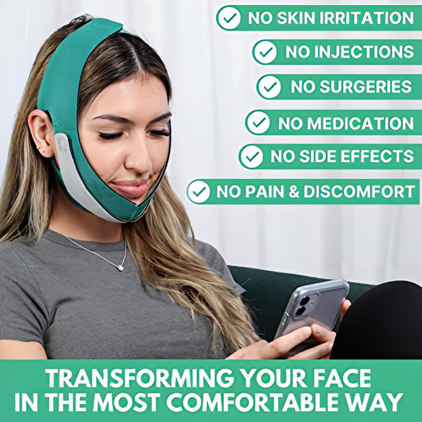 SINGLE STRAP CHIN REDUCER | Reusable V Line Mask Facial Slimming Strap Face Lifter