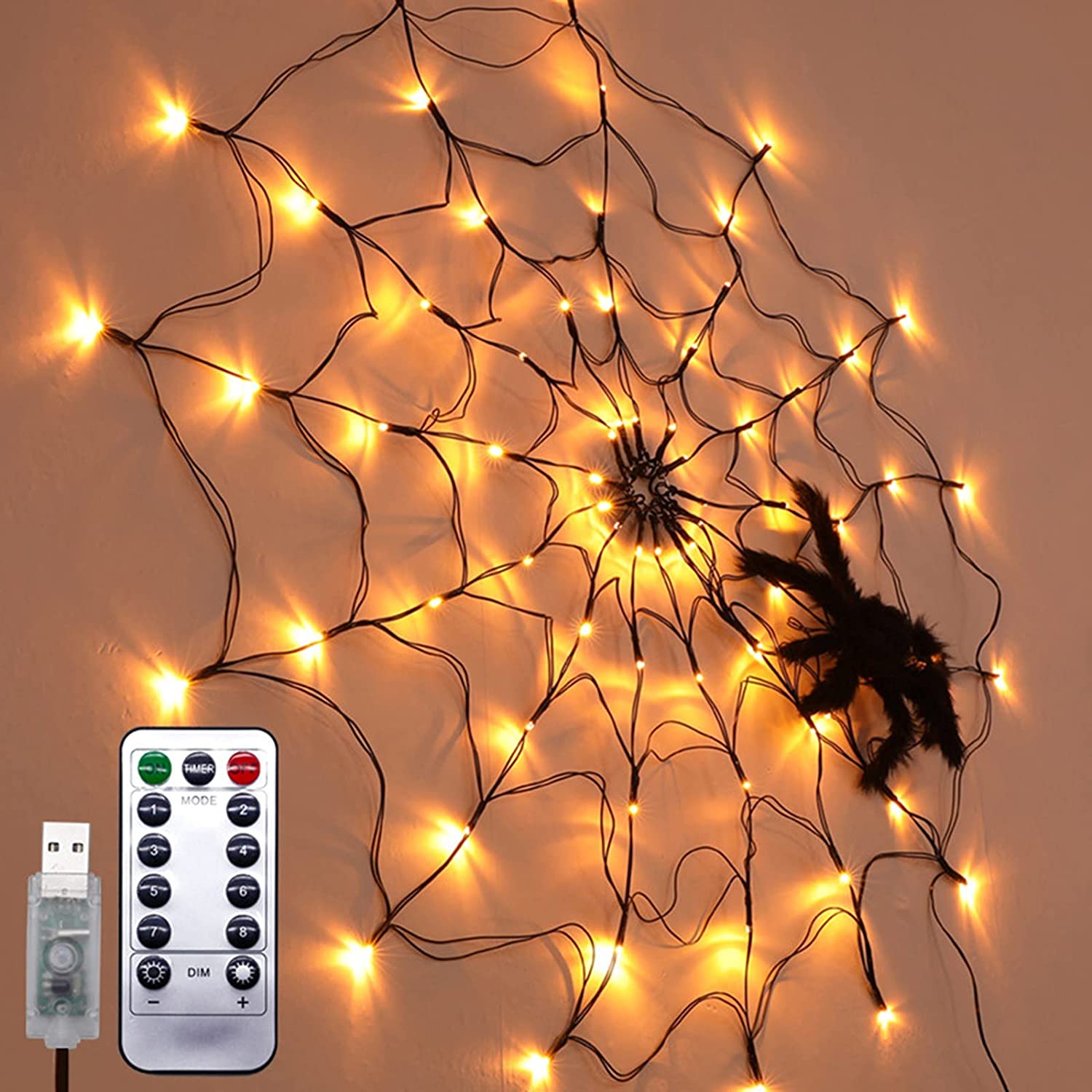 Black Spider Decoration Giant LED Halloween String Light - Weloveinnov