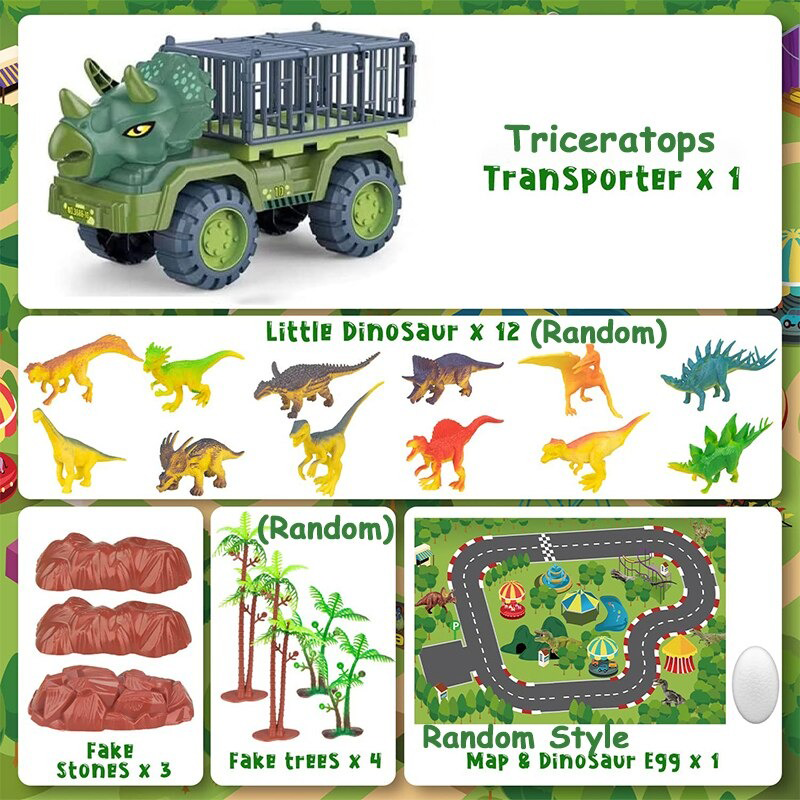 Dinosaur Truck Transport Carrier Vehicle Toy Car