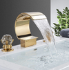 Luxurious Waterfall Basin Faucet Single Handle 3-Hole European Faucet