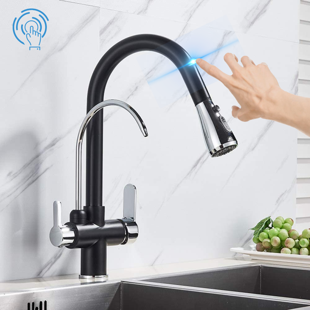 Pull Out Kitchen Faucets With Water Filter with Touch Sensor