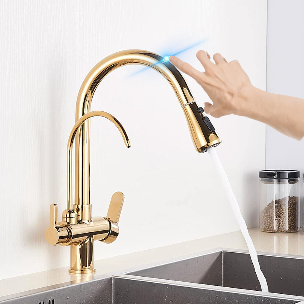 Pull Out Kitchen Faucets With Water Filter with Touch Sensor