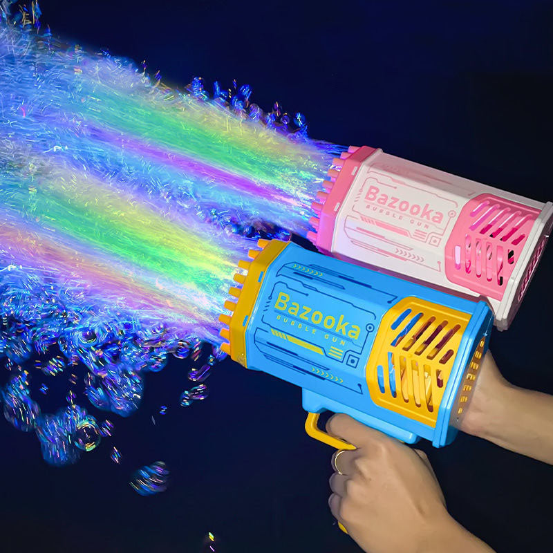 Bubble Gun Rocket 69 Holes Bubbles Machine Toys