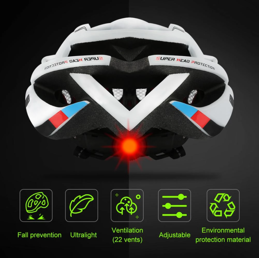 Cycling Helmet With Rear Light For Men And Women