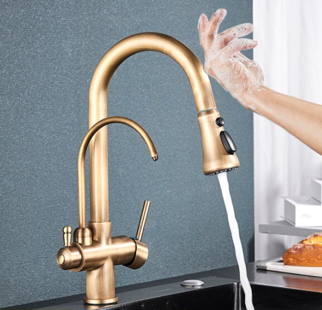 Pull Out Kitchen Faucets With Water Filter with Touch Sensor