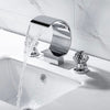 Luxurious Waterfall Basin Faucet Single Handle 3-Hole European Faucet