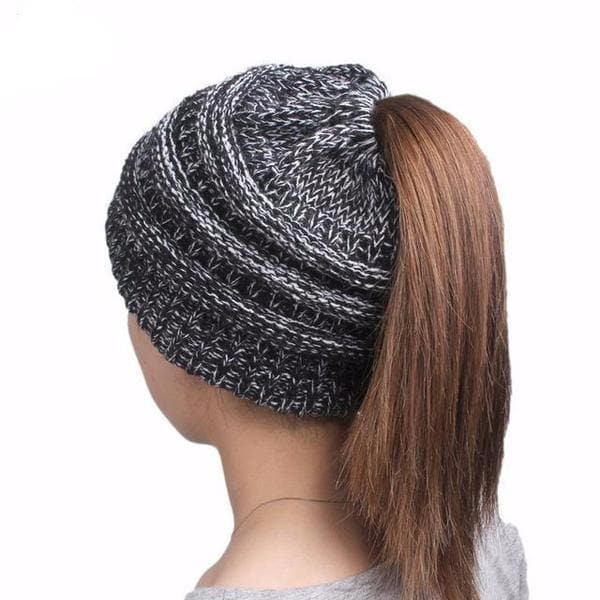 Messy Bun and Ponytail Beanie - Weloveinnov