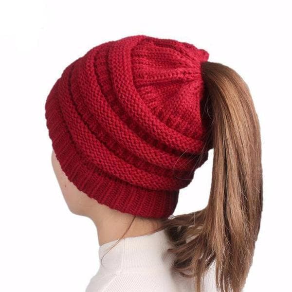 Messy Bun and Ponytail Beanie - Weloveinnov