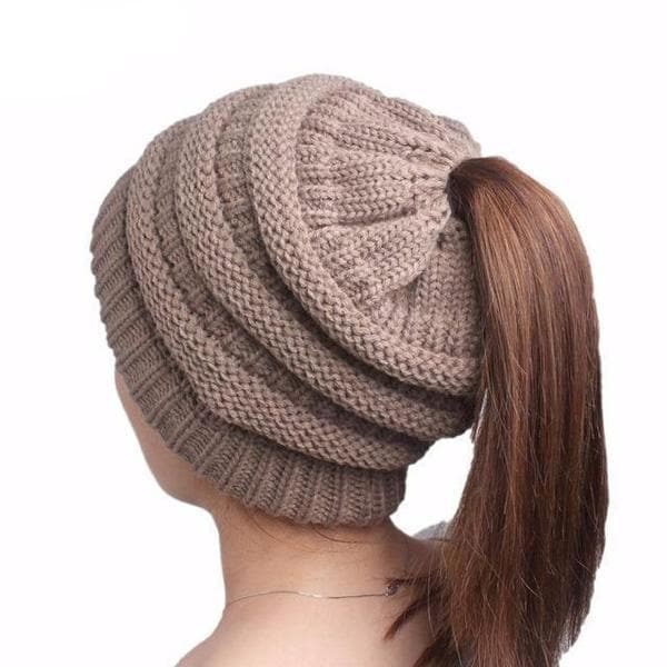 Messy Bun and Ponytail Beanie - Weloveinnov