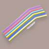 Reusable Silicone Drinking Straws with Cleaning Brush BPA Free