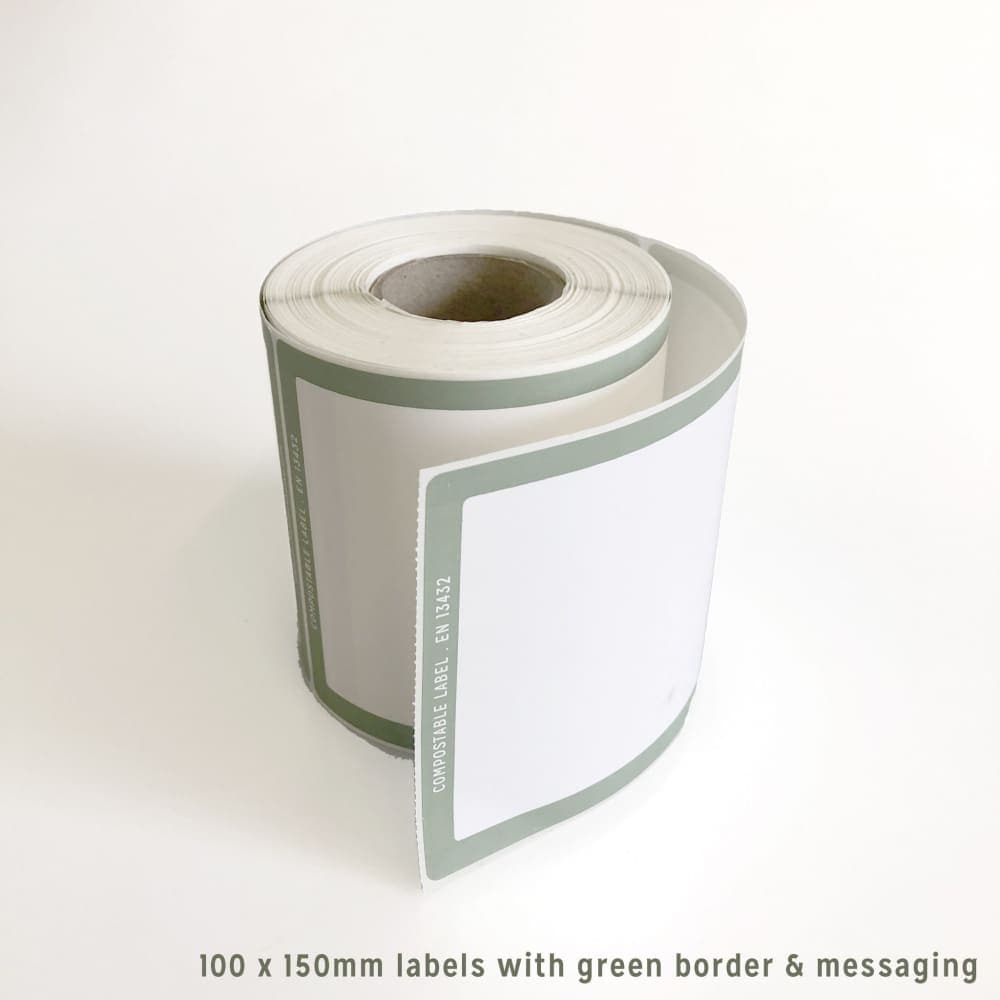 Compostalabels - 100% Compostable and Biodegradable shipping labels on rolls