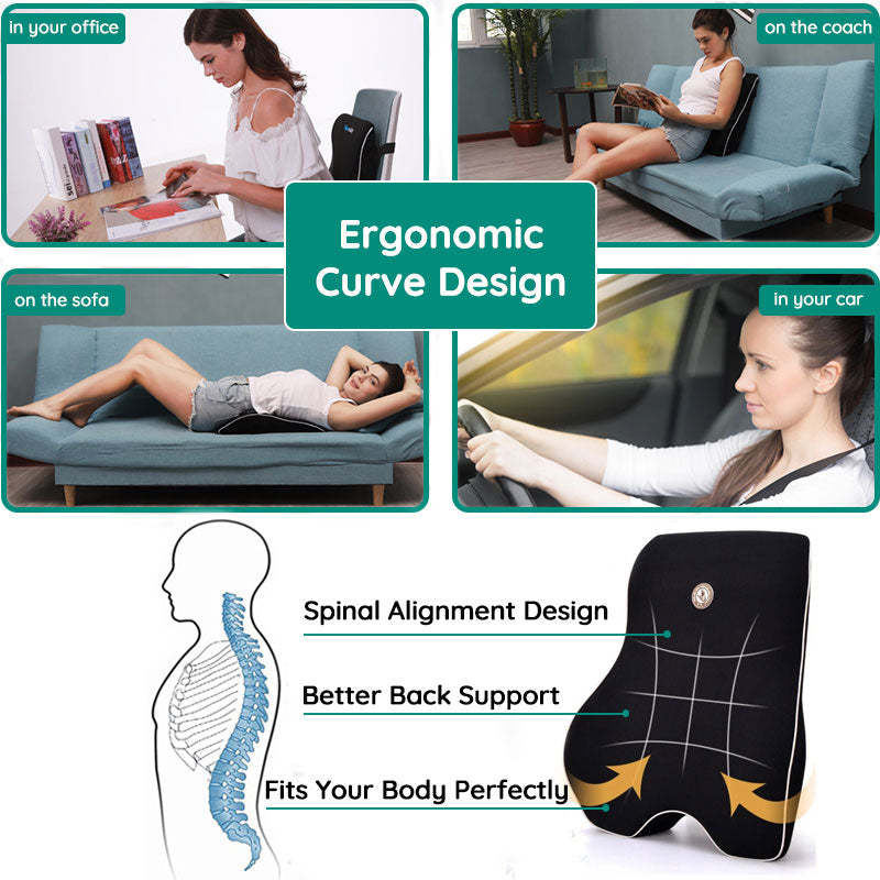 Ergonomic Lumbar Support Cushion Pillow