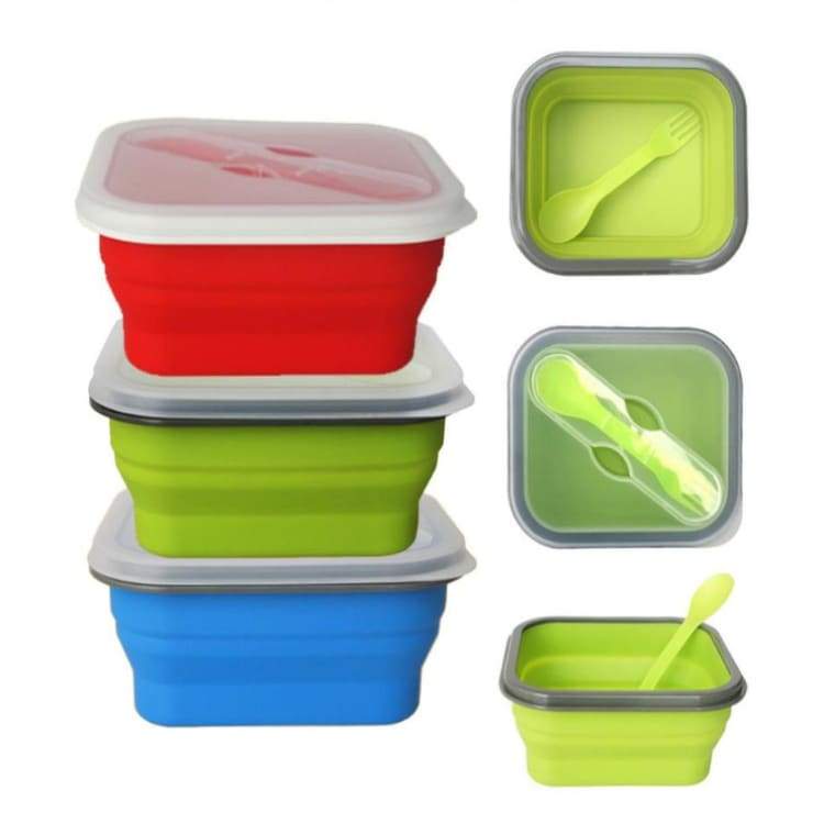 Food Grade Single Cup Silicone Folding Lunch /Tiffin Box