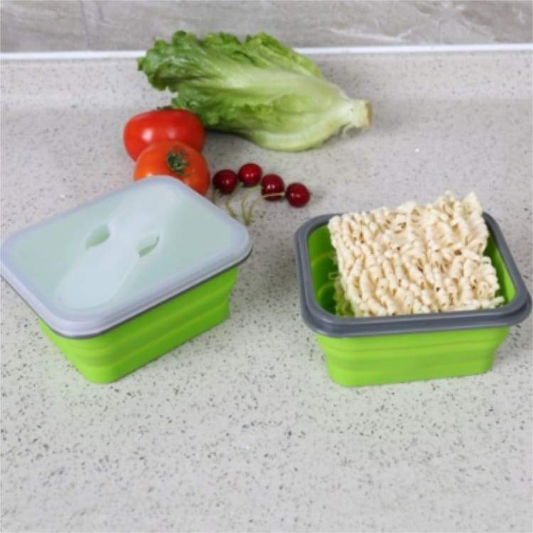 Food Grade Single Cup Silicone Folding Lunch /Tiffin Box