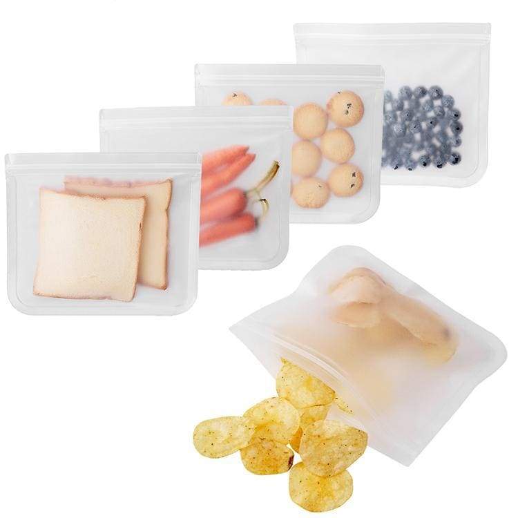 Food Storage Bag Reusable Freezer Bag Ziplock Leakproof Fruits Lunch Box Kitchen Organizer BPA Free