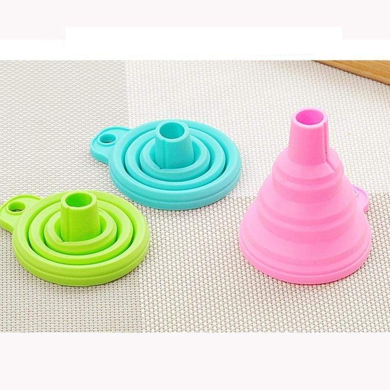 Easy Pour Collapsible Silicone Funnel no more mess