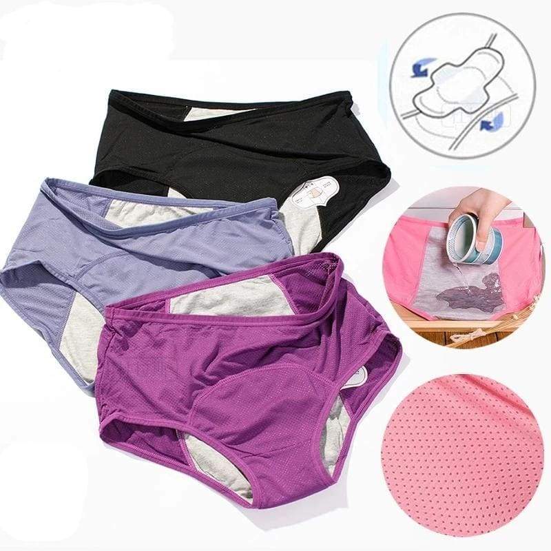 Culotte menstruelle anti-fuite taille haute pour femme