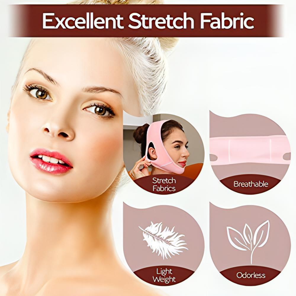 SINGLE STRAP CHIN REDUCER | Reusable V Line Mask Facial Slimming Strap Face Lifter