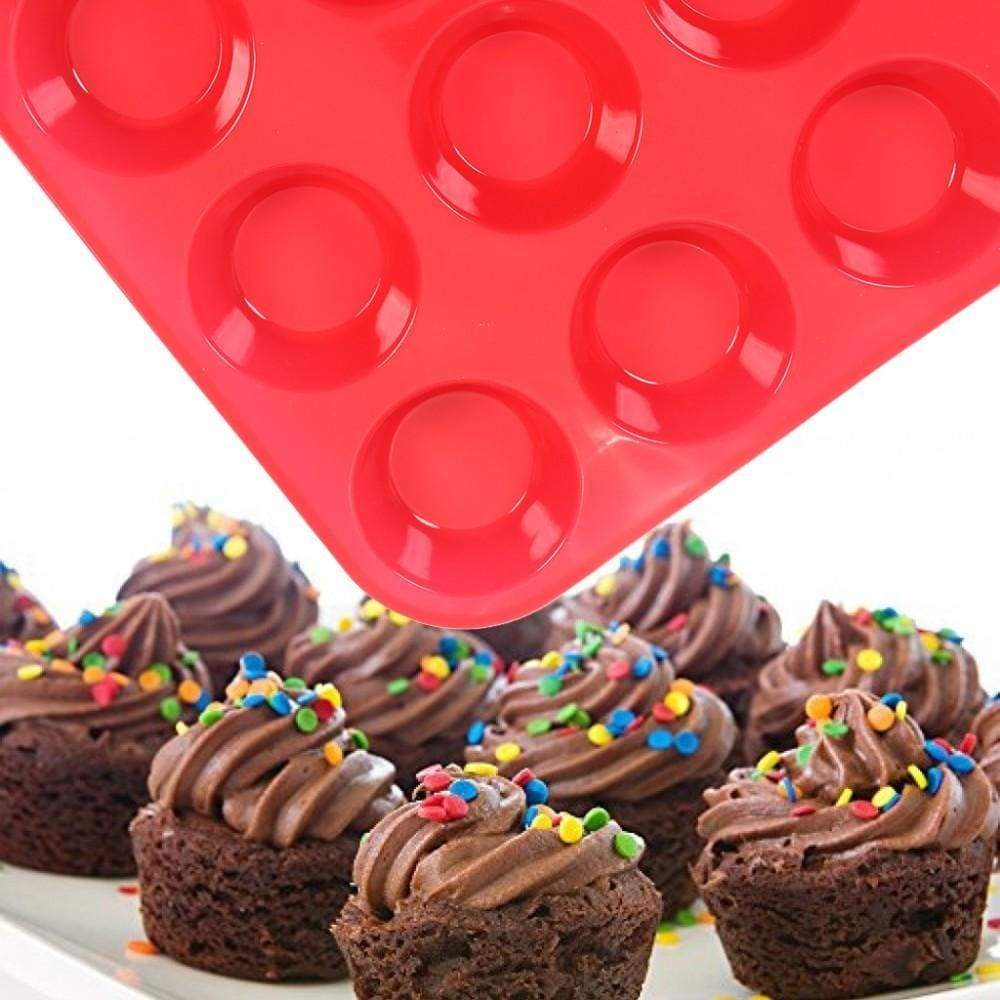 Non-Stick Silicone Baking Mould for Muffins, Cupcakes and Mini Cakes