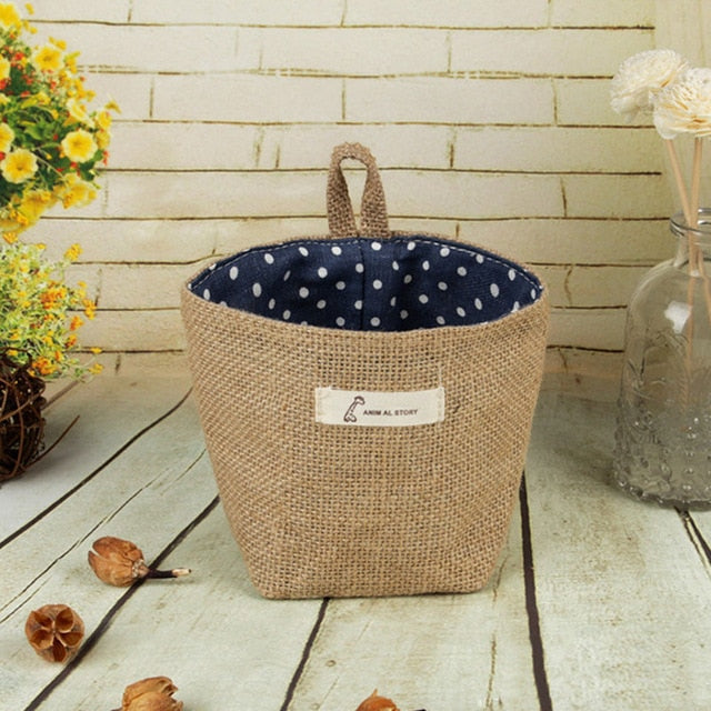 Vintage Jute Decorative Burlap Storage Bag