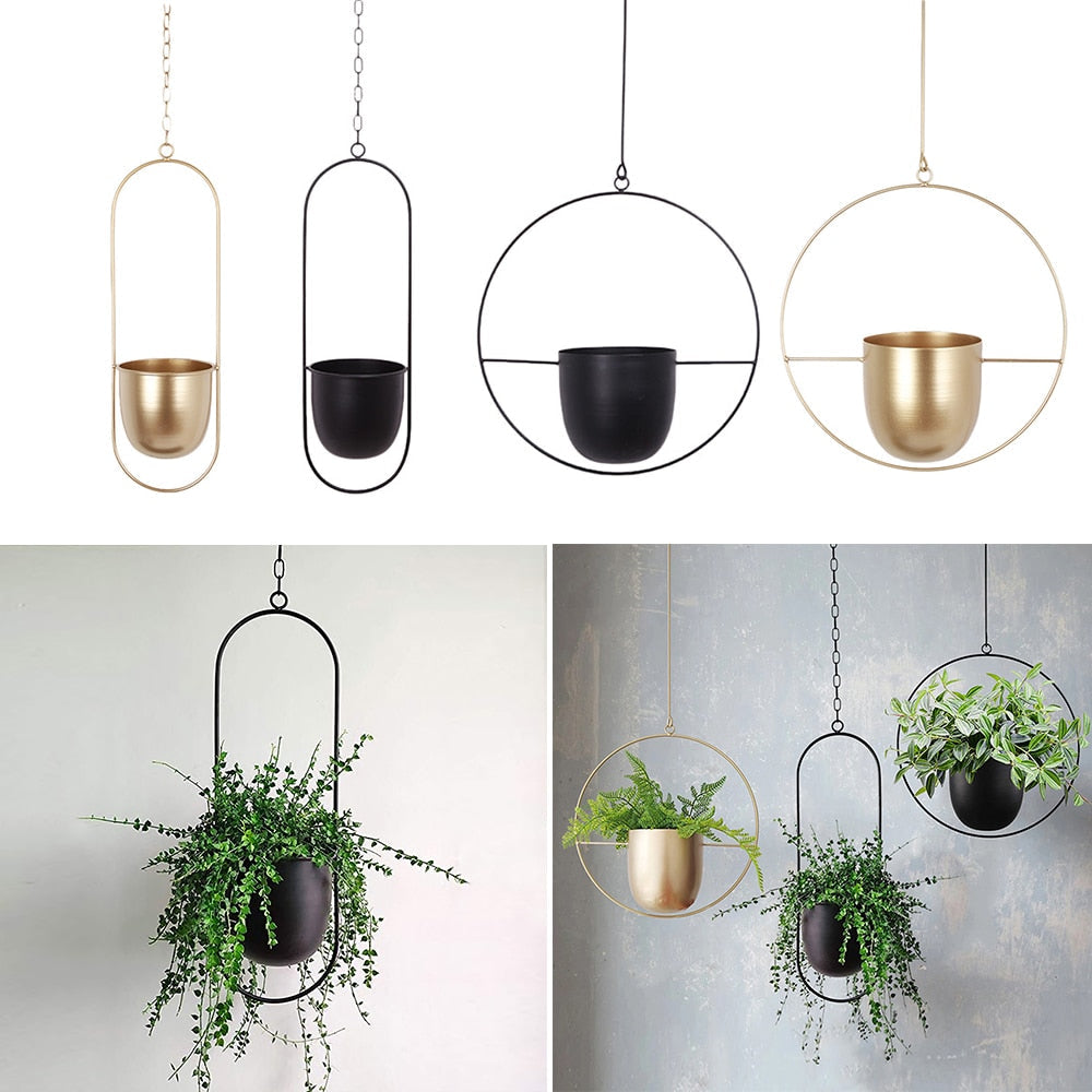 METAL HANGING NORDIC FLOWER POTS