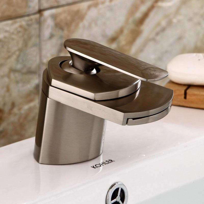 Single-Hole Waterfall Basin Bathroom Sink Faucet