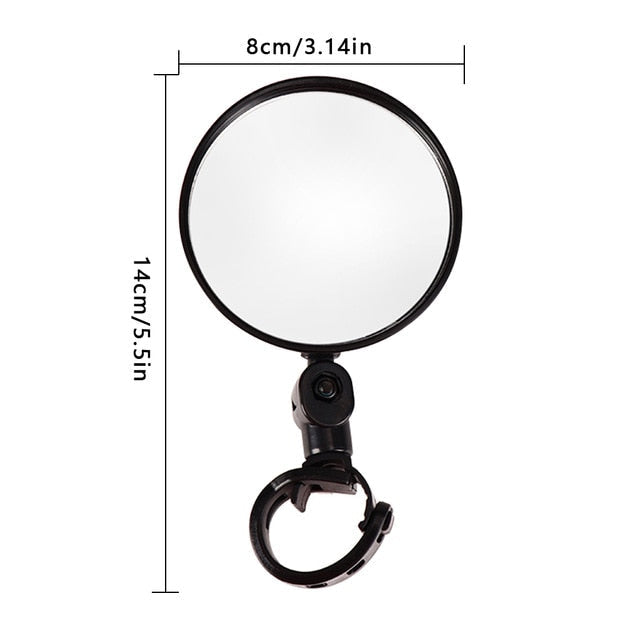 Bicycle Rearview Mirror Adjustable Rotate Wide-Angle 360