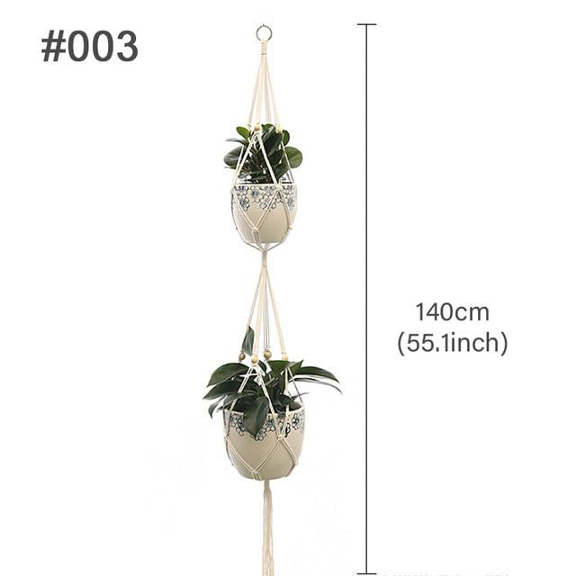 Cintre pour plantes en macramé fait à la main pour la décoration murale de la maison