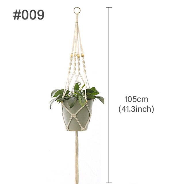 Cintre pour plantes en macramé fait à la main pour la décoration murale de la maison