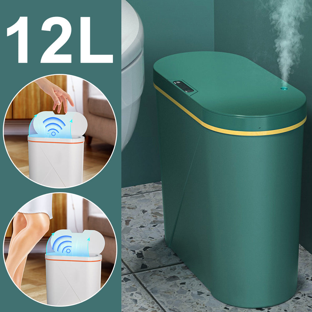 Bathroom Smart Sensor Trash Can Electronic Automatic Touchless with Aromatherapy