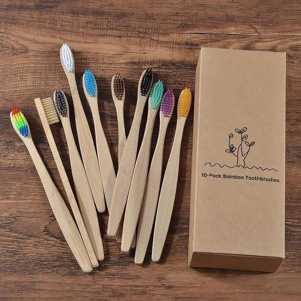 Bamboo Toothbrush - 10 Piece - Weloveinnov