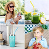Load image into Gallery viewer, Reusable Silicone Drinking Straws with Cleaning Brush BPA Free