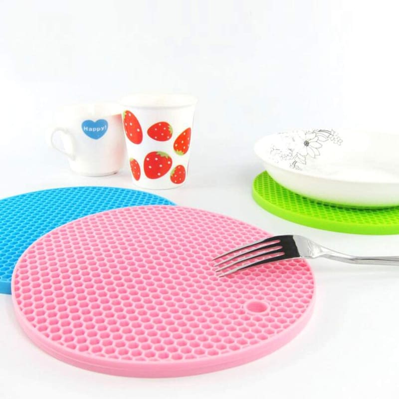 Round Silicone Non-slip Heat Resistant / Insulation Mat Coaster