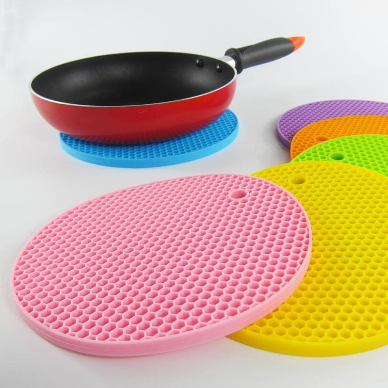 Round Silicone Non-slip Heat Resistant / Insulation Mat Coaster