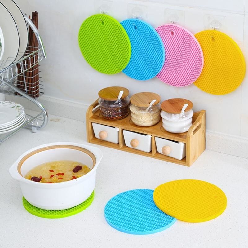 Round Silicone Non-slip Heat Resistant / Insulation Mat Coaster