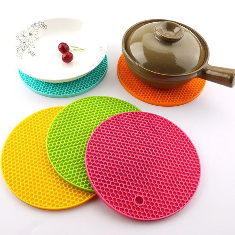 Round Silicone Non-slip Heat Resistant / Insulation Mat Coaster